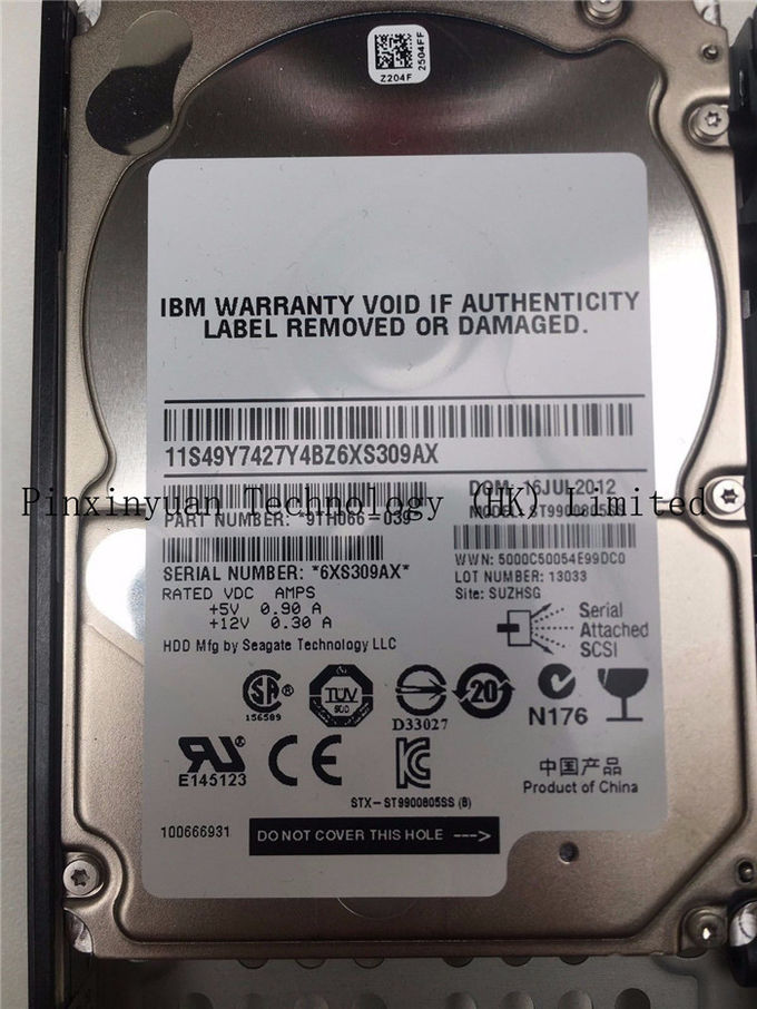 IBM 900GB 6Gb/s 10K 2.5" V7000のためのSAS HDDのハード・ドライブ00L4568 00L4680