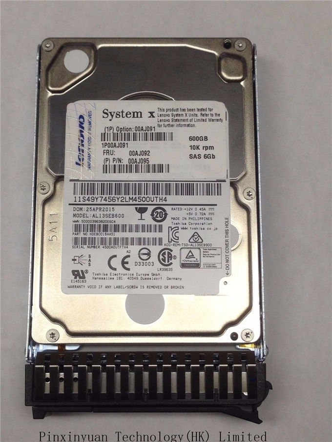 00AJ091 LENOVO/IBMサーバー付属品、600GB 10K 6GBPS G3HS 2.5のインチSasのハード・ドライブ