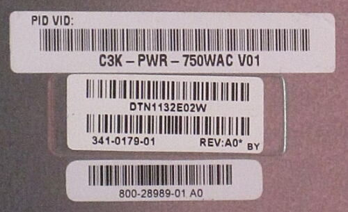 750Wサーバー バックアップ電源のCisco C3K-PWR-750WACの触媒3750-E/3560-E/RPS 2300
